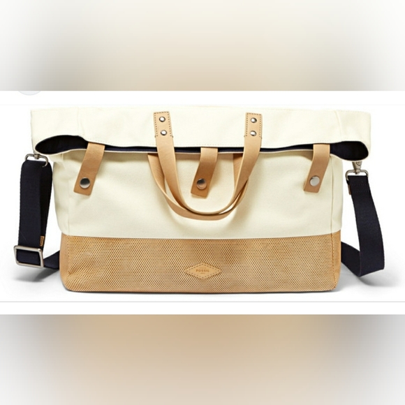 Fossil Gordon Tote in Natural (Leather & Woven) - Picture 3 of 13